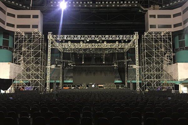 truss system rentals, lighting, and stage setups tailored to your event's needs