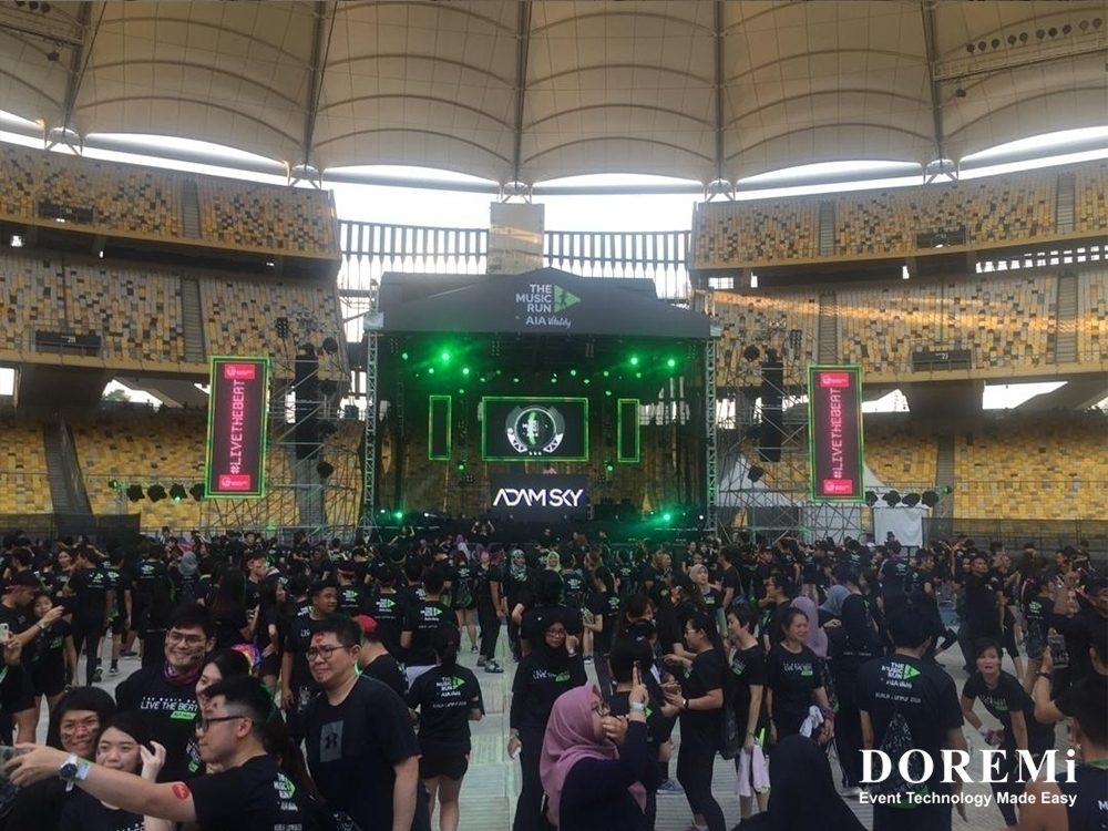 Music Run 2018 Malaysia LED day sound light DOREMi effect stage Party concert console Bukit Jalil national stadium marquee tent