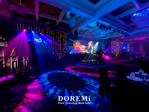 Doremi event launching featuring audio visual equipment, led screen and lighting