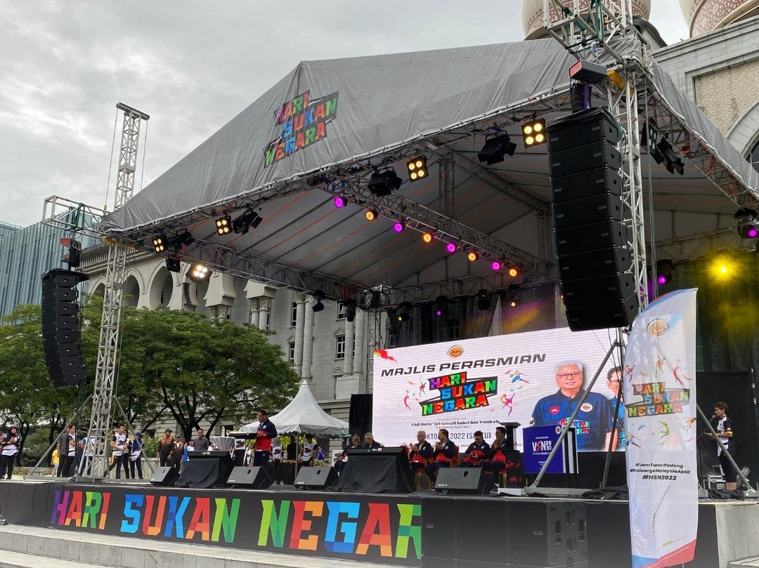 Images features and Outdoor LED Screen stage backdrop.