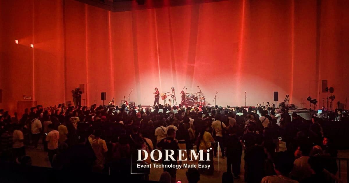 DOREMi sound reinforcement setup with d&b audiotechnik speakers for DISAGREE LIVE at REXKL