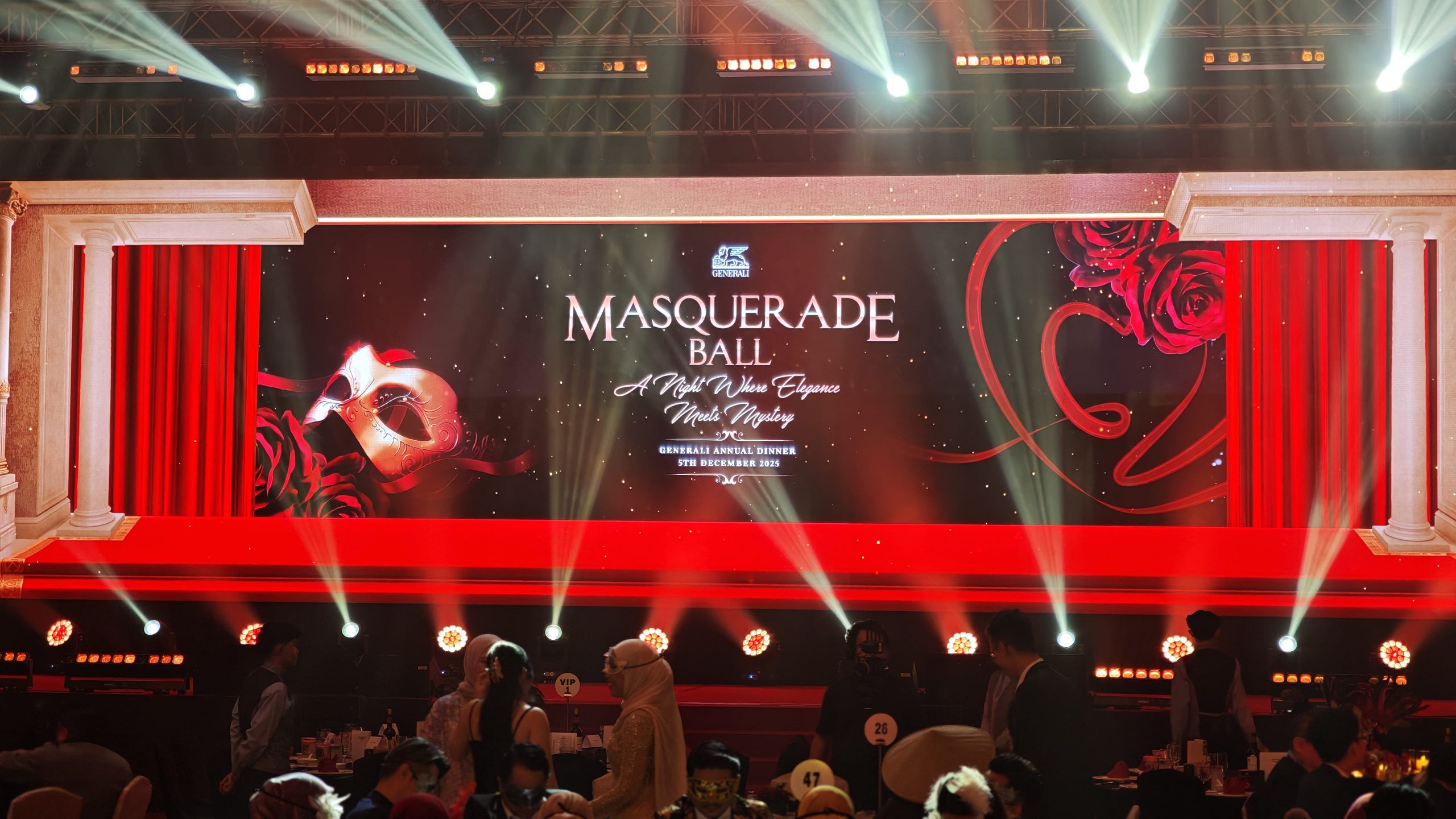 Event production checklist for corporate events with stage, LED screen and lighting